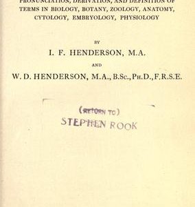 A dictionary of scientific terms PDF Textbook