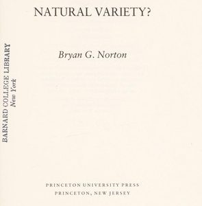 Why preserve natural variety? PDF Textbook